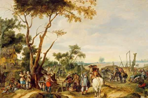 Bivouac Prints: Soldiers Bivouacking. Creator: Pieter Snayers