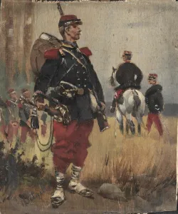 Soldiers, c. 1892. Creator: Edouard Detaille (French, 1848-1912)