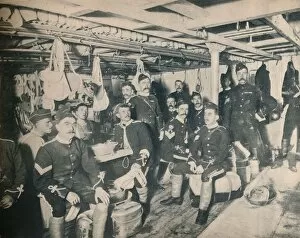 Soldiers in a Cabin of a Transport, c1900. Creator: Unknown