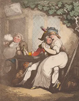 Cuddling Prints: The Soldiers Departure, October 10, 1799. October 10, 1799. Creator: Thomas Rowlandson