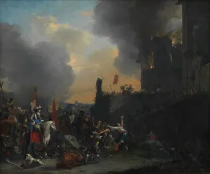 Burning Prints: Soldiers Looting and Burning a Convent, 1642-1678. Creator: Willem Schellinks