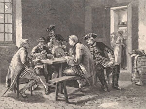 Soldiers Playing at Cards, from 'Illustrated London News', May 4, 1861
