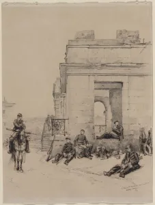 Soldiers Resting, 1878. Creator: Edouard Detaille (French, 1848-1912)