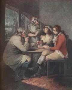 Relieved Gallery: The Soldiers Return, c18th century (1909). Artist: Graham