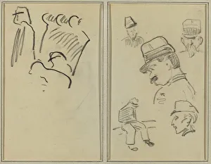 Soldiers; Four Soldiers and a Seated Figure [verso], 1884-1888. Creator: Paul Gauguin