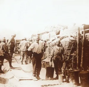 Soldiers in the trenches, Belgium, c1914-c1918