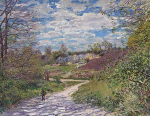 Country Landscape Prints: Soleil d hiver aVeneux-Nadon (Winter sun at Veneux-Nadon), 1879