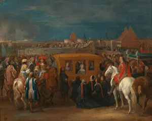 World History Prints: The solemn entry of Louis XIV, King of France and Queen Maria Theresa into Douai