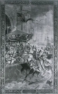 King Richard Iii Gallery: Solemn Joust on London Bridge, late 15th century, (1886). Artist: Richard Beavis