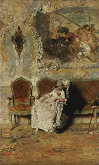 Loving Prints: Soli, 1883. Creator: Favretto, Giacomo (1849-1887)