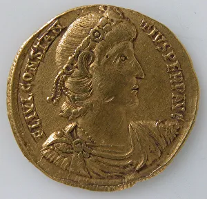 Solidus Prints: Solidus, Byzantine, 337-361. Creator: Unknown