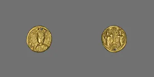 Solidus (Coin) of Constantine IV Pogonatus, 670-680. Creator: Unknown