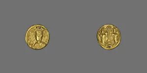 Solidus (Coin) of Constantine IV Pogonatus, 670-680. Creator: Unknown