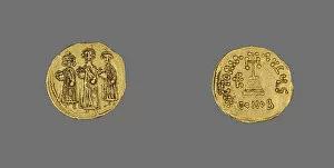 Byzantine Gallery: Solidus (Coin) of Heraclius, 638-641. Creator: Unknown