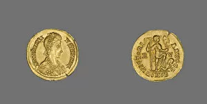 Coin Collection: Solidus (Coin) of Honorius, 405. Creator: Unknown