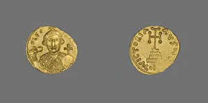 Solidus Prints: Solidus (Coin) of Leontius, 695-698. Creator: Unknown