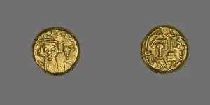 Solidus Prints: Solidus (Coin) of Tiberius II Constantinus, 578-582. Creator: Unknown