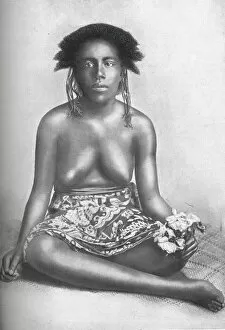 A Solomon Island woman in native dress, 1902