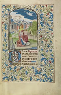 Vrelant Guillaume Prints: Solomon Praying to the Holy Spirit; Arenberg Hours, early 1460s. Creator: Willem Vrelant