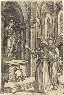 Idols Prints: Solomon Praying to the Idols, c. 1519. Creator: Albrecht Altdorfer