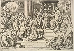 Israelites Gallery: Solomon and the Queen of Sheba, 1549. Creator: Dirck Volkertsen Coornhert