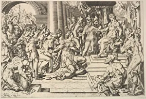 Solomon and the Queen of Sheba, 1549. Creator: Dirck Volkertsen Coornhert