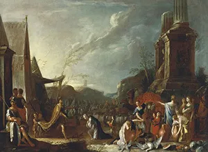 Retinue Prints: Solomon and the Queen of Sheba, 1639. Creator: Johann Heinrich Schonfeld