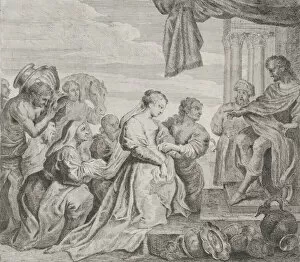 Queen Of Sheba Gallery: Solomon and the Queen of Sheba, 1784. Creator: Philippe Lambert Joseph Spruyt