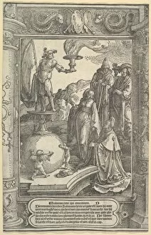 Solomon Collection: Solomons Idolatry [I Kings, 11: 1-8], ca. 1517. Creator: Lucas van Leyden