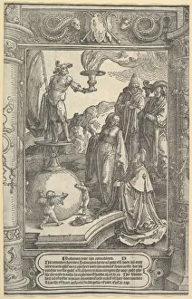 Lucas Jacobsz Prints: Solomons Idolatry [I Kings, 11: 1-8], ca. 1517. Creator: Lucas van Leyden