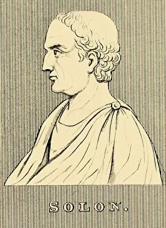 Griffin Collection: Solon, (c630-c560 BC), 1830. Creator: Unknown