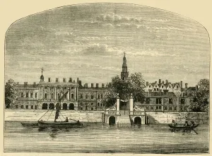 Chambers Gallery: Somerset House and Stairs, (1881). Creator: Unknown