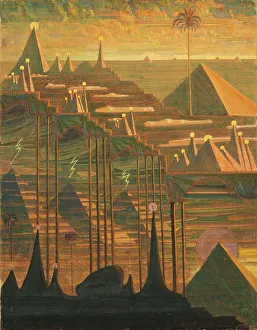 Tempera On Paper Prints: Sonata No. 7 (Sonata of the Pyramids)