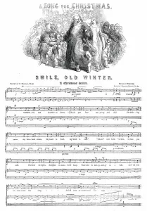A Song for Christmas - Smile, Old Winter, 1850. Creator: Unknown. A Song for Christmas - Smile, Old Winter, 1850. Creator: Unknown