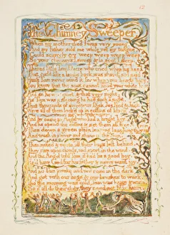 Chimney Sweep Prints: Songs of Innocence and of Experience: The Chimney Sweeper, ca. 1825