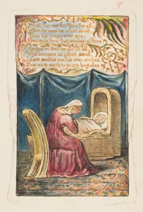 Blake Prints: Songs of Innocence and of Experience: Cradle Song (second plate): Wept for me... ca