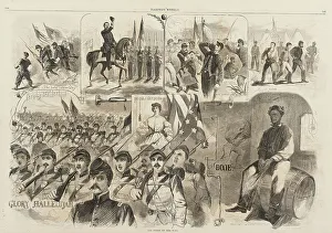 Harpers Weekly Prints: The Songs of the War, 1861. Creator: Unknown