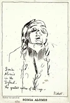 Shocked Prints: Sonia Alomis, c1922. Creator: Walter Richard Sickert