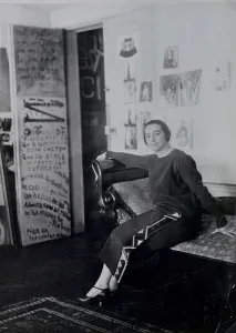 Delaunay Prints: Sonia Delaunay in the Delaunays apartment, Boulevard Malesherbes, Paris, 1924