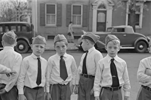 Legionnaire Prints: Sons of American Legion, Bethlehem, Pennsylvania, 1935. Creator: Walker Evans