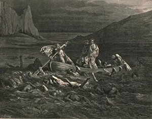 Soon as both embark d, cutting the waves, c1890. Creator: Gustave Doré