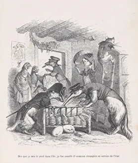 J J Grandville Prints: As soon as I set foot on the island... from Scenes from the Private and Public Life