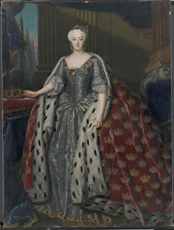 Sophie Magdalene Prints: Sophie Magdalene, Christian VI's queen, 1739. Creator: Andreas Møller