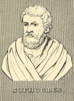 Sophocles Prints: Sophocles, (c497-405 BC), 1830. Creator: Unknown