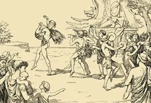 Leading Gallery: Sophocles Leading the Chorus of Youths, 1890. Creator: Unknown