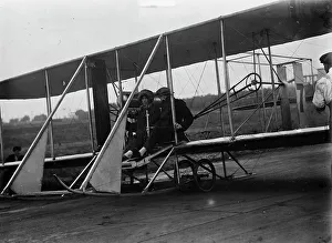 Aeronaut Prints: Sopwith & Mrs. Chudoba, woman passenger, 1911. Creator: Bain News Service