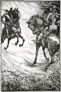 Dora Curtis Gallery: Sore was the contest, 1905. Artist: Dora Curtis