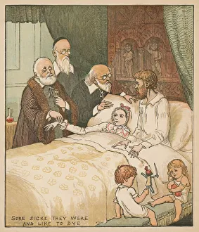 Parents Prints: Sore Sicke They Were and Like To Dye, c1878. Creator: Randolph Caldecott