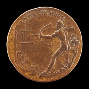 Aiming Collection: Sorra Shooting at a Mark [reverse], 1561. Creator: Antonio Abondio