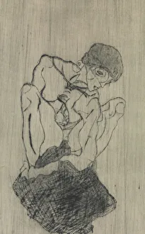Sorrow, 1914. Creator: Egon Schiele